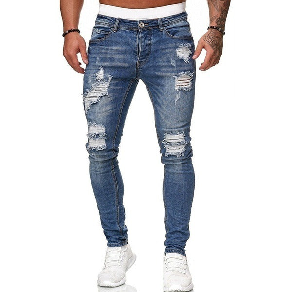 Jean Skinny Déchiré Homme - détail effet usé et effiloché