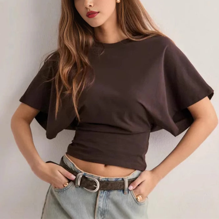 T-shirt femme manches chauve-souris - coloris ensemble