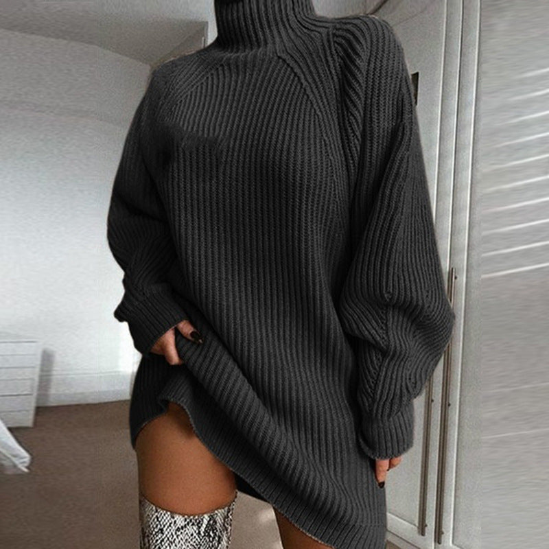 Robe pull col roulé - coloris disponibles