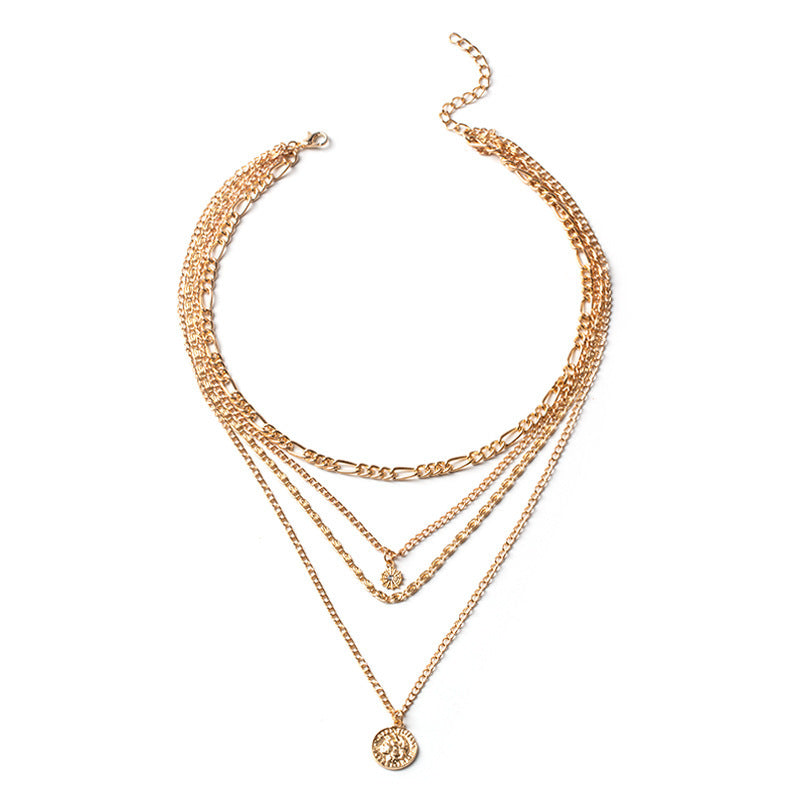 Collier Chaîne Multirangs Dark. D, bijou officiel merch électro DΛЯK.D STORE