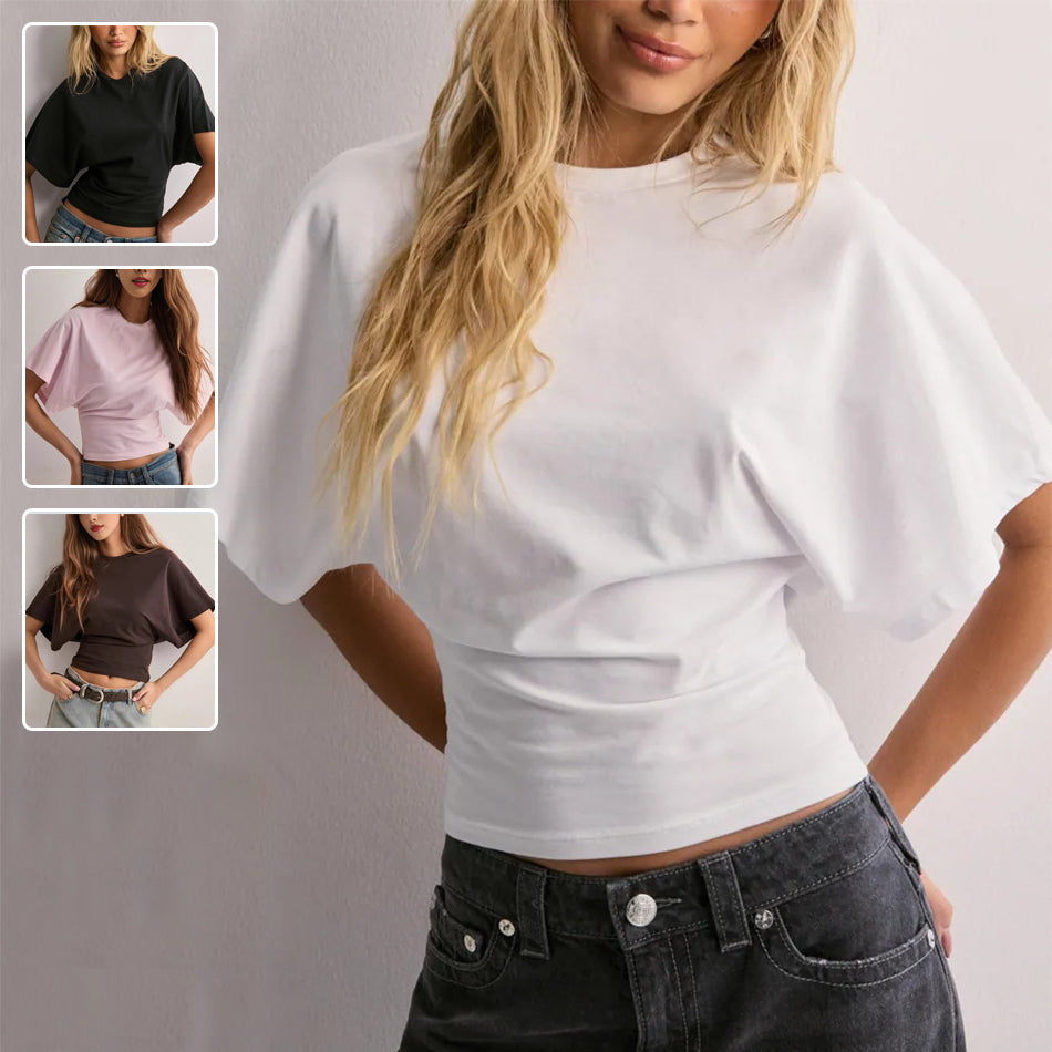 T-shirt femme manches chauve-souris - vue de face