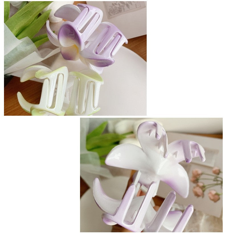 Pince à Cheveux Fleur Plumeria, merch officiel électro DΛЯK.D STORE