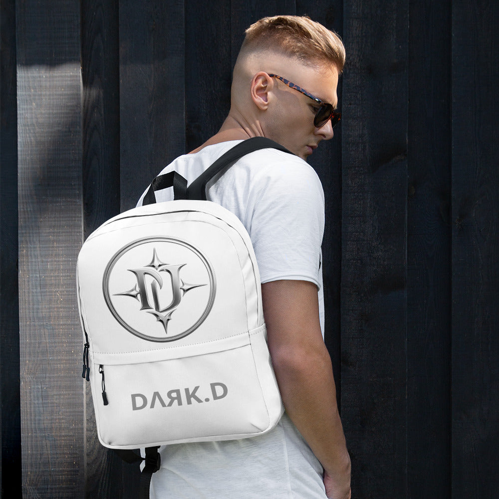 Sac à dos Dark.D blanc imprimé intégral - vue de face