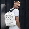 Sac à dos Dark.D blanc imprimé intégral - vue de face