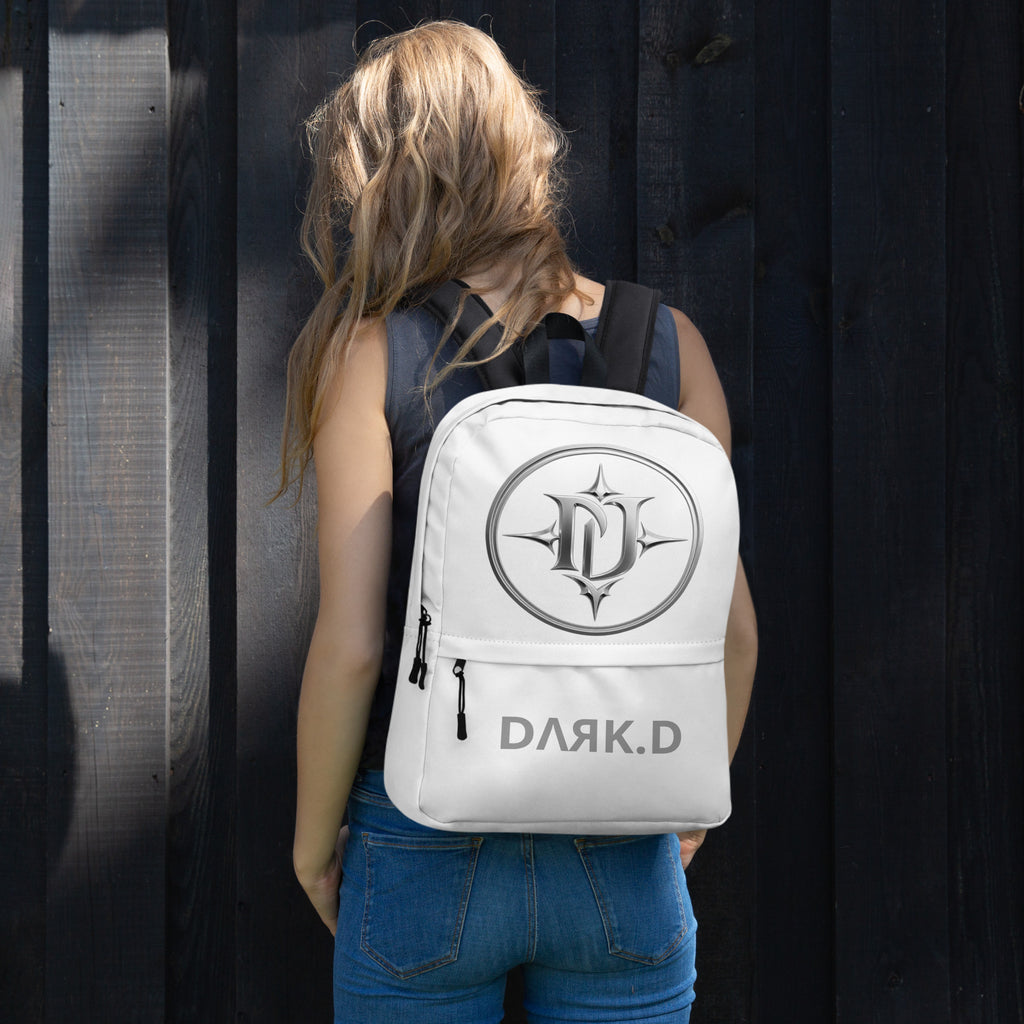 Sac à dos Dark.D blanc imprimé intégral - vue de dos