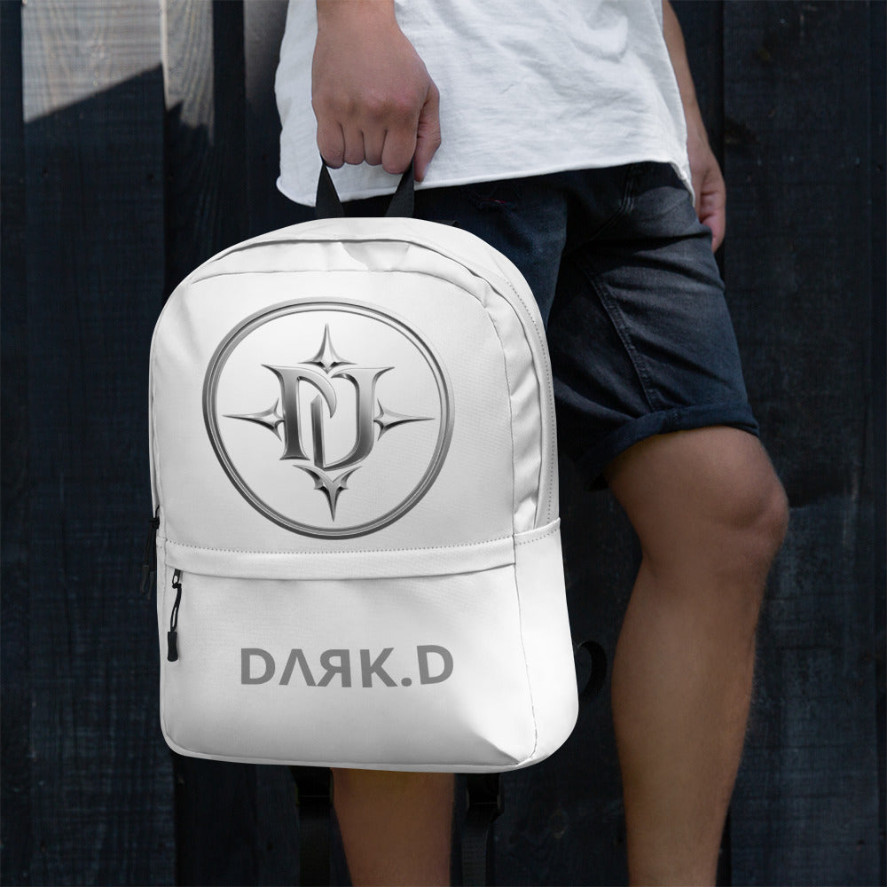 Sac à dos Dark.D blanc imprimé intégral - vue complète