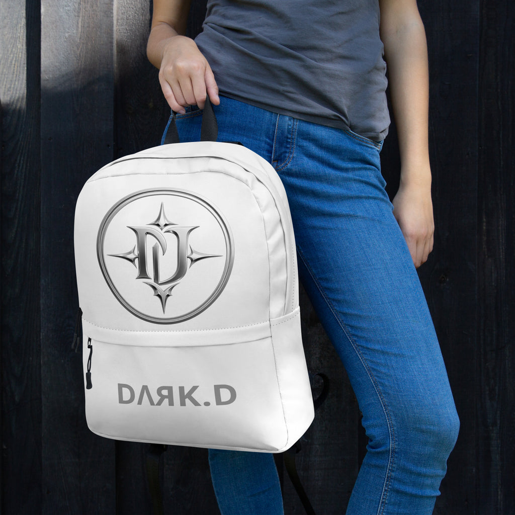 Sac à dos Dark.D blanc imprimé intégral - vue de côté