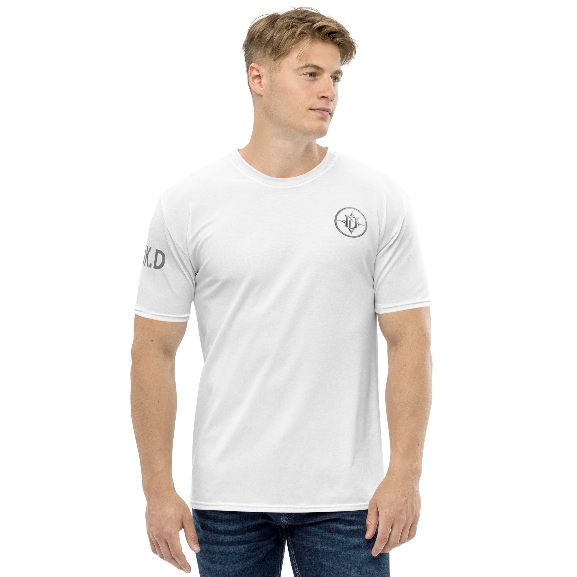 T-shirt Homme Col Rond blanc - gros plan vue de face