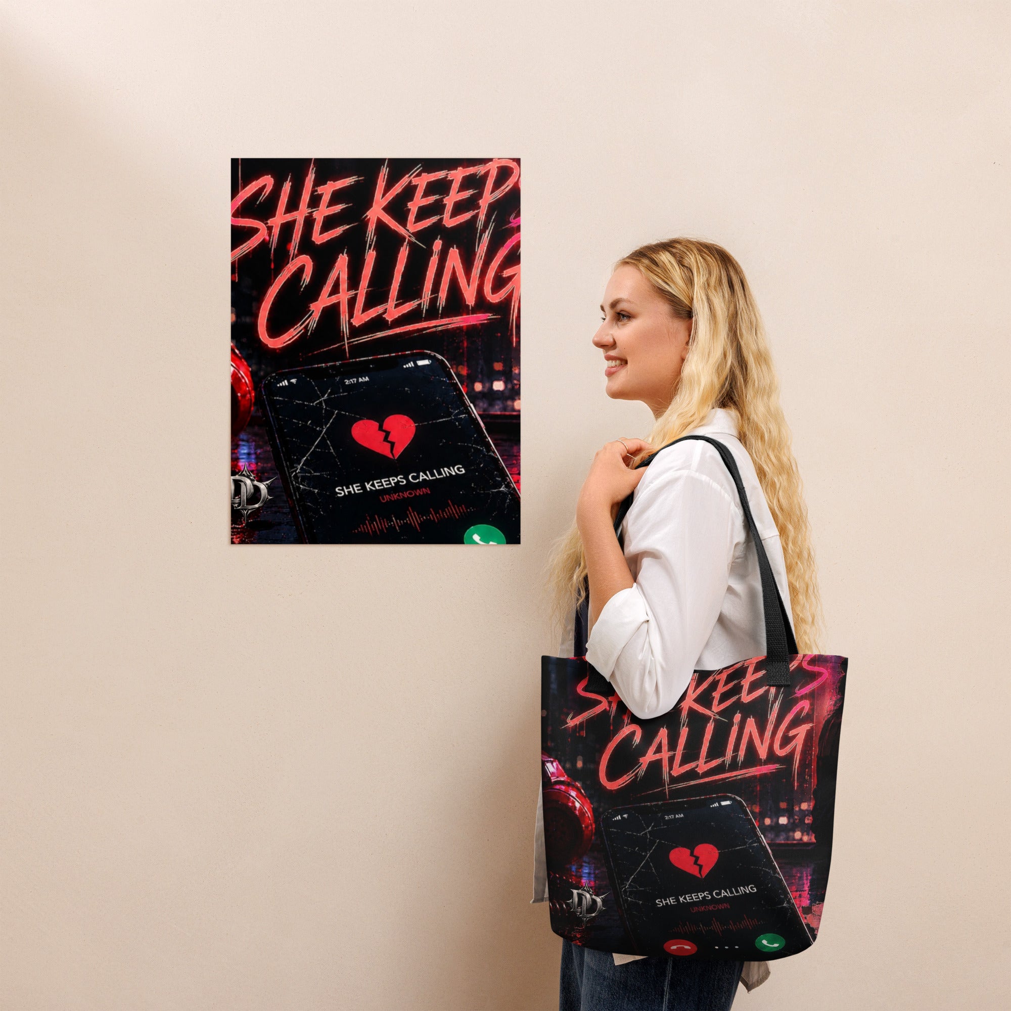 Tote Bag Dark. D, accessoire officiel merch électro DΛЯK.D STORE