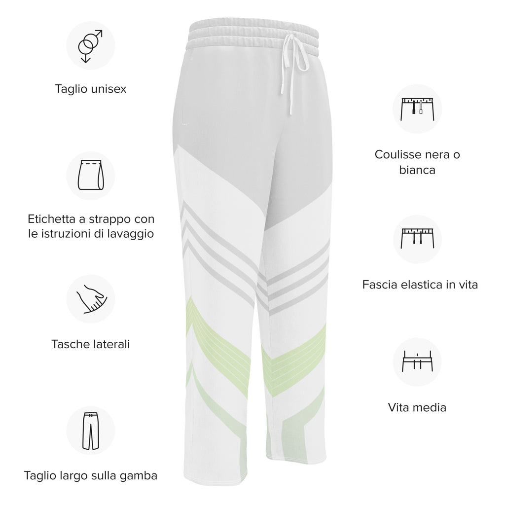 Jogger Large Unisexe imprimé rétro 90's - fiche produit en italien