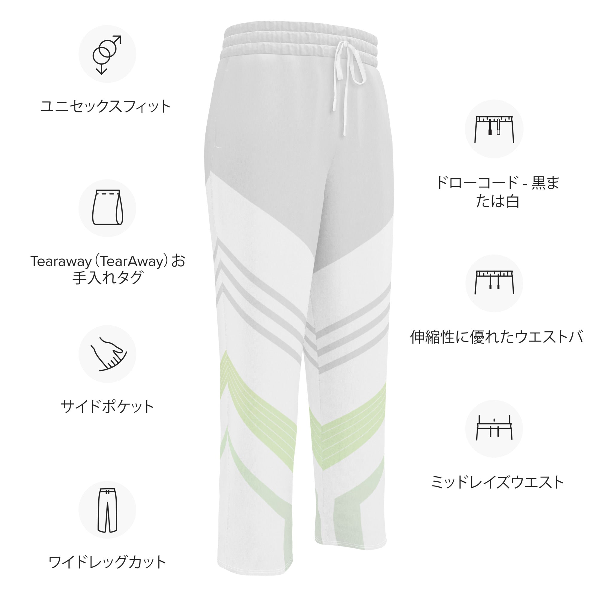 Jogger Large Unisexe imprimé rétro 90's - fiche produit en japonais