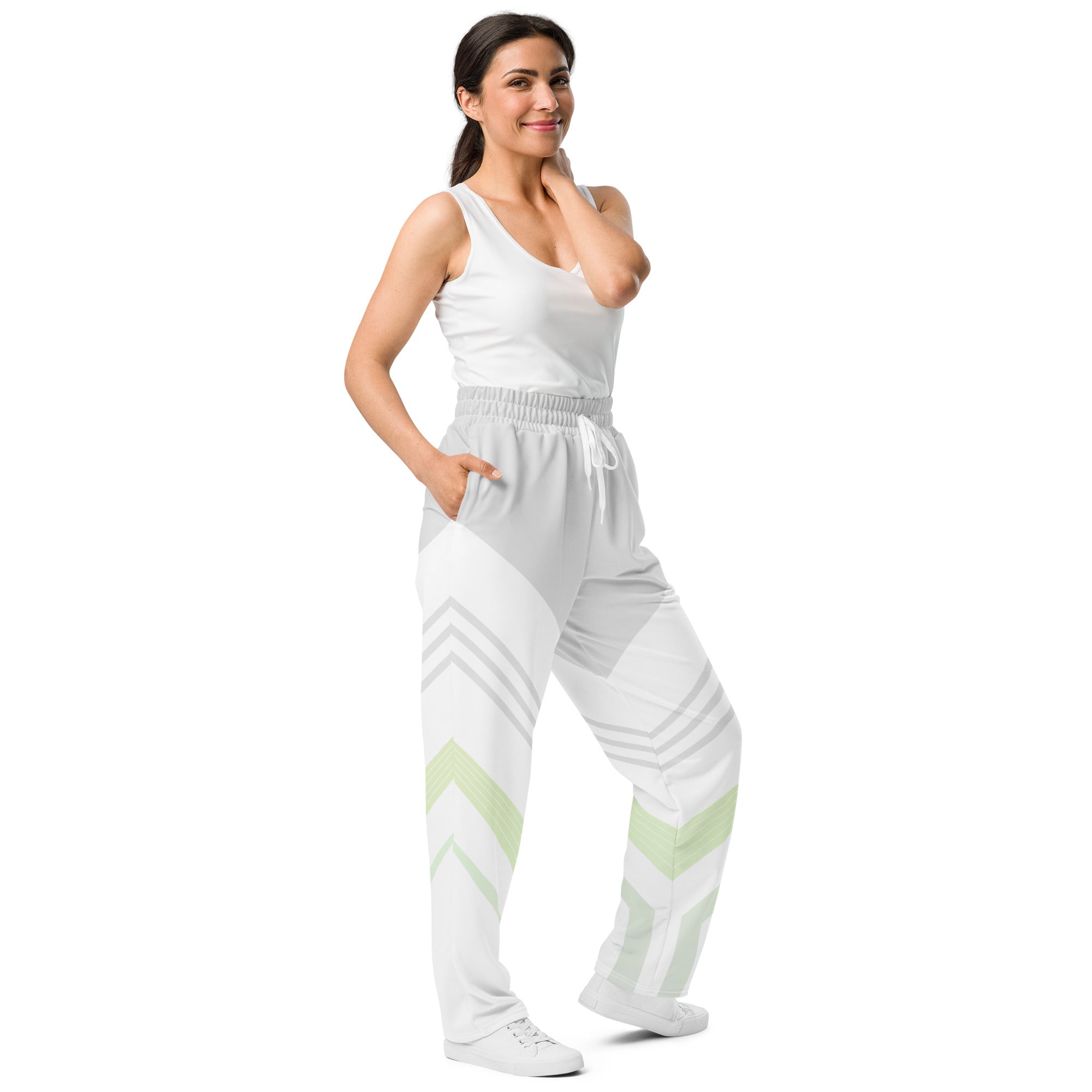 Jogger Large Unisexe imprimé rétro 90's - vue de trois-quarts avant droit
