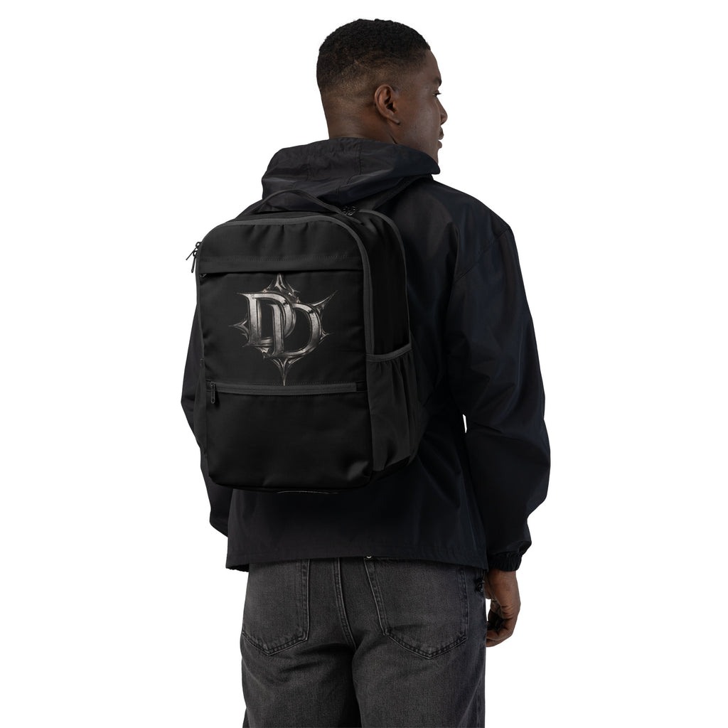 Sac à dos utilitaire noir - vue de côté