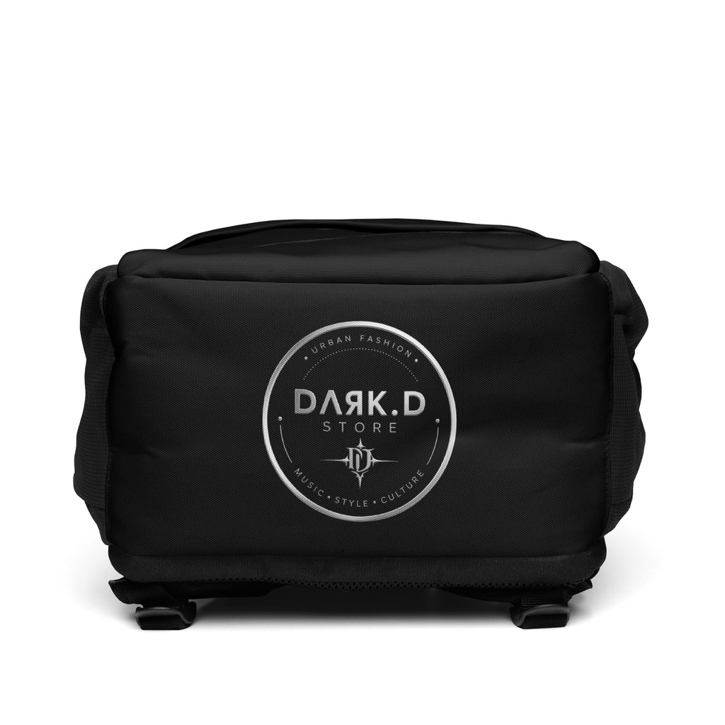 Sac à dos utilitaire noir - poche laptop ouverte