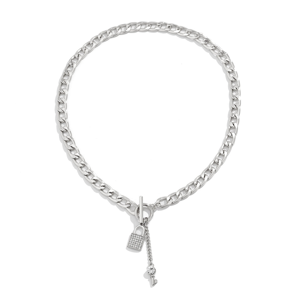 Collier Chaîne Cadenas et Clé, merch officiel électro DΛЯK.D STORE
