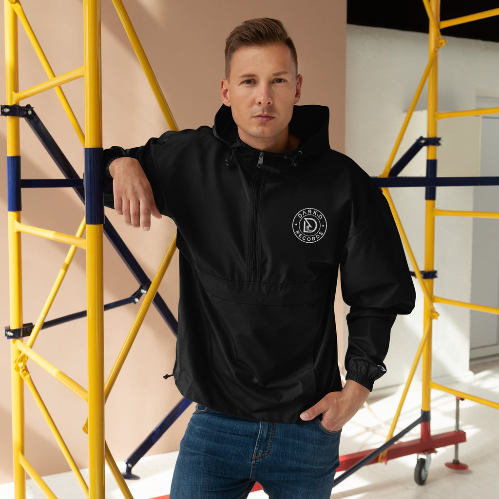 Veste Packable Champion Brodée DARK.D STORE, coloris Black, vue de face