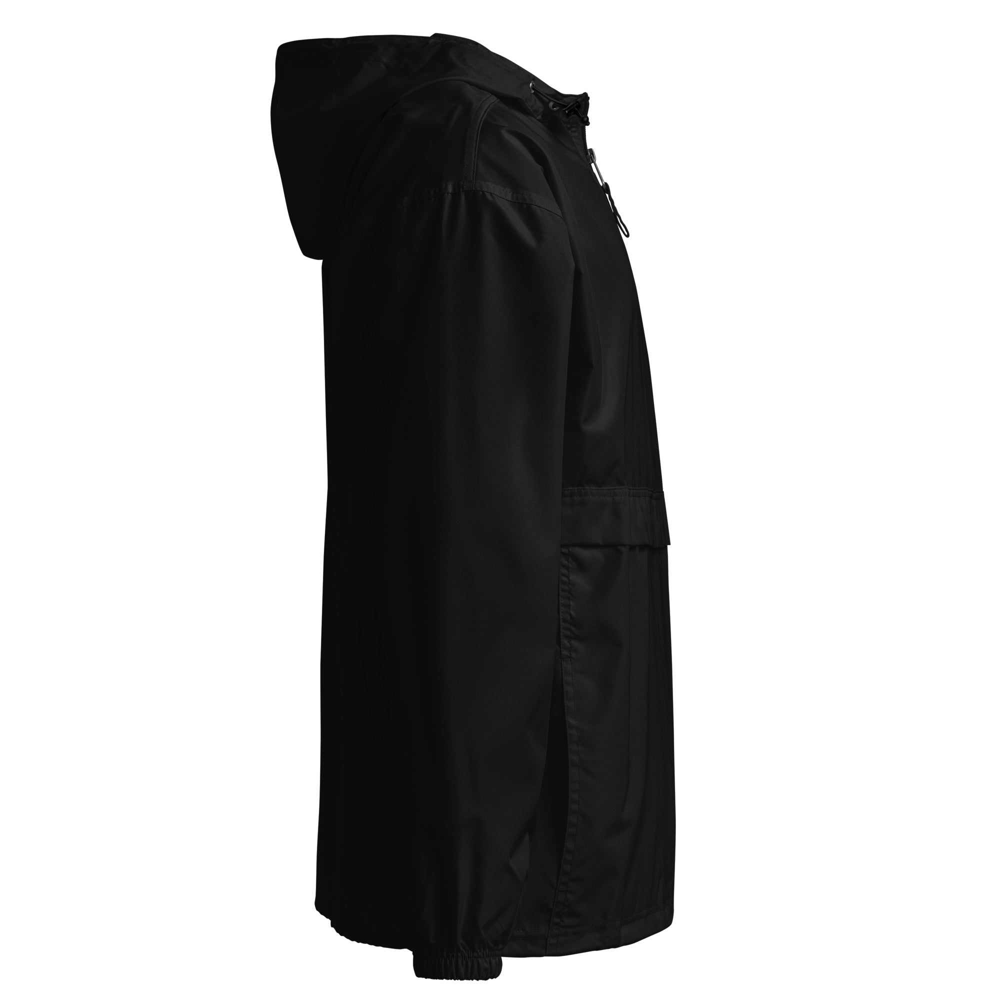 Veste Packable Champion Brodée DARK.D STORE, coloris Black, vue de côté droit