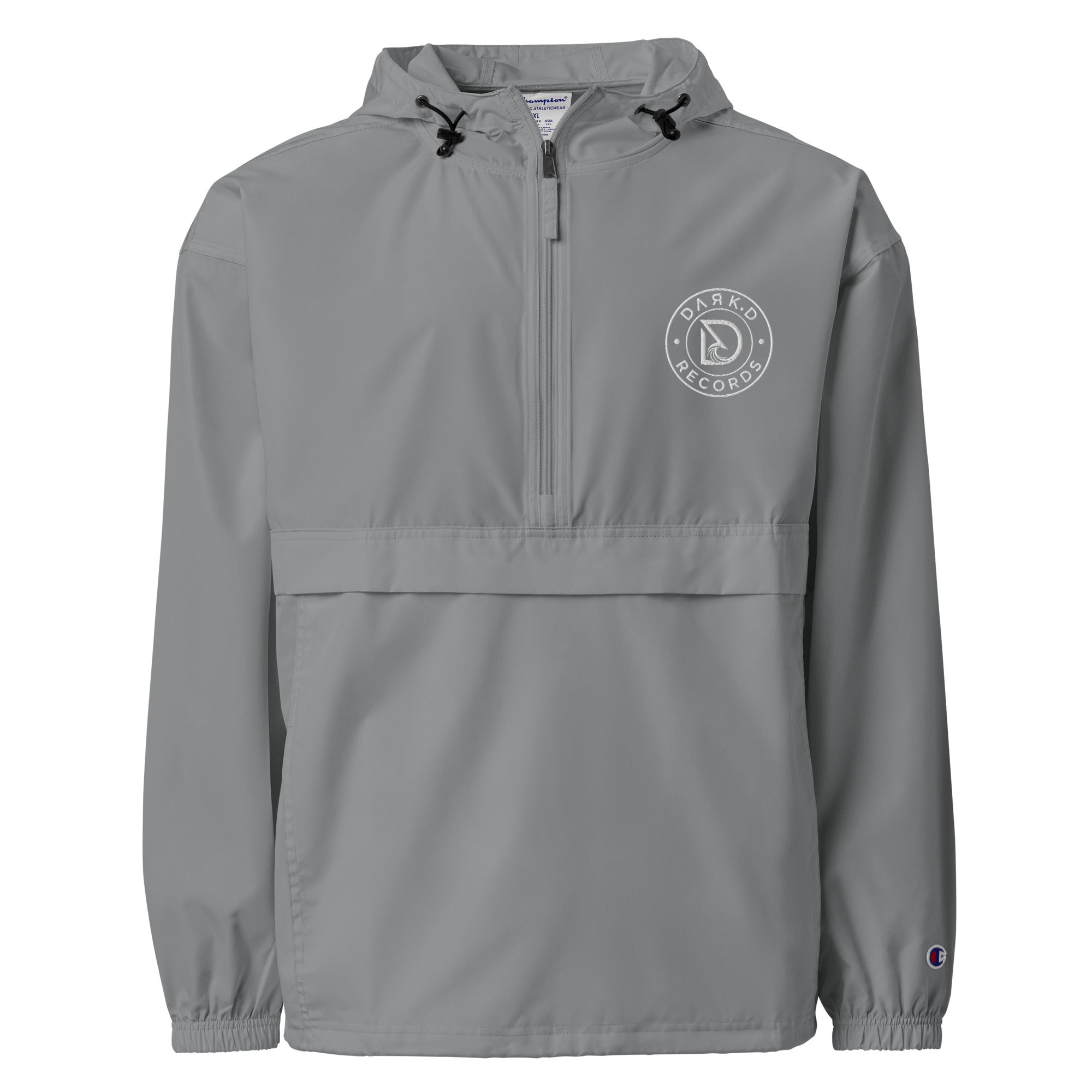 Veste Packable Champion Brodée DARK.D STORE, coloris Graphite, vue de face