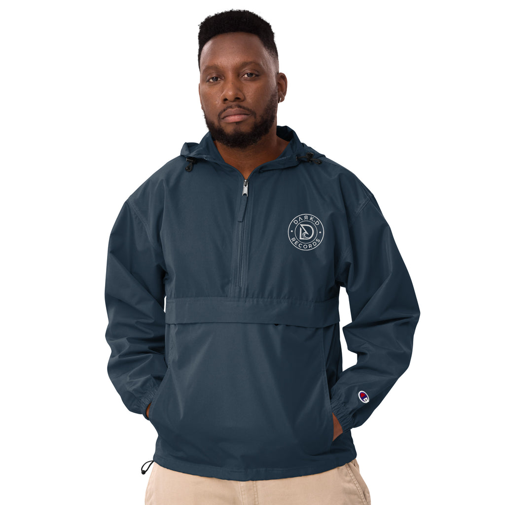 Veste Packable Champion Brodée DARK.D STORE, coloris Navy, vue de face