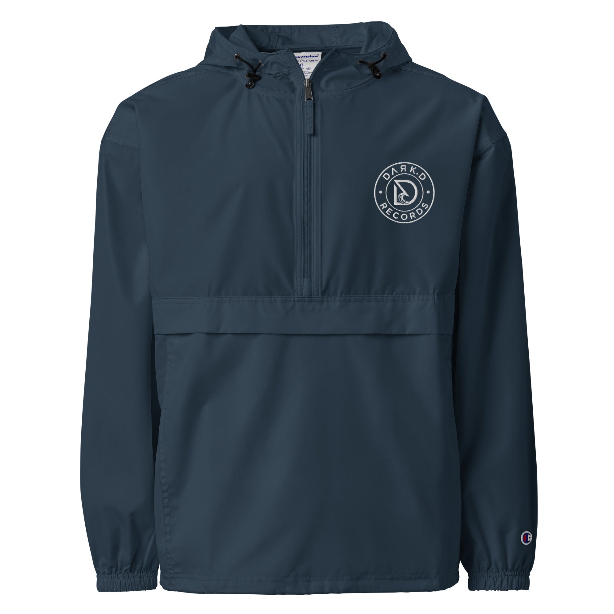 Veste Packable Champion Brodée DARK.D STORE, coloris Navy, vue de face