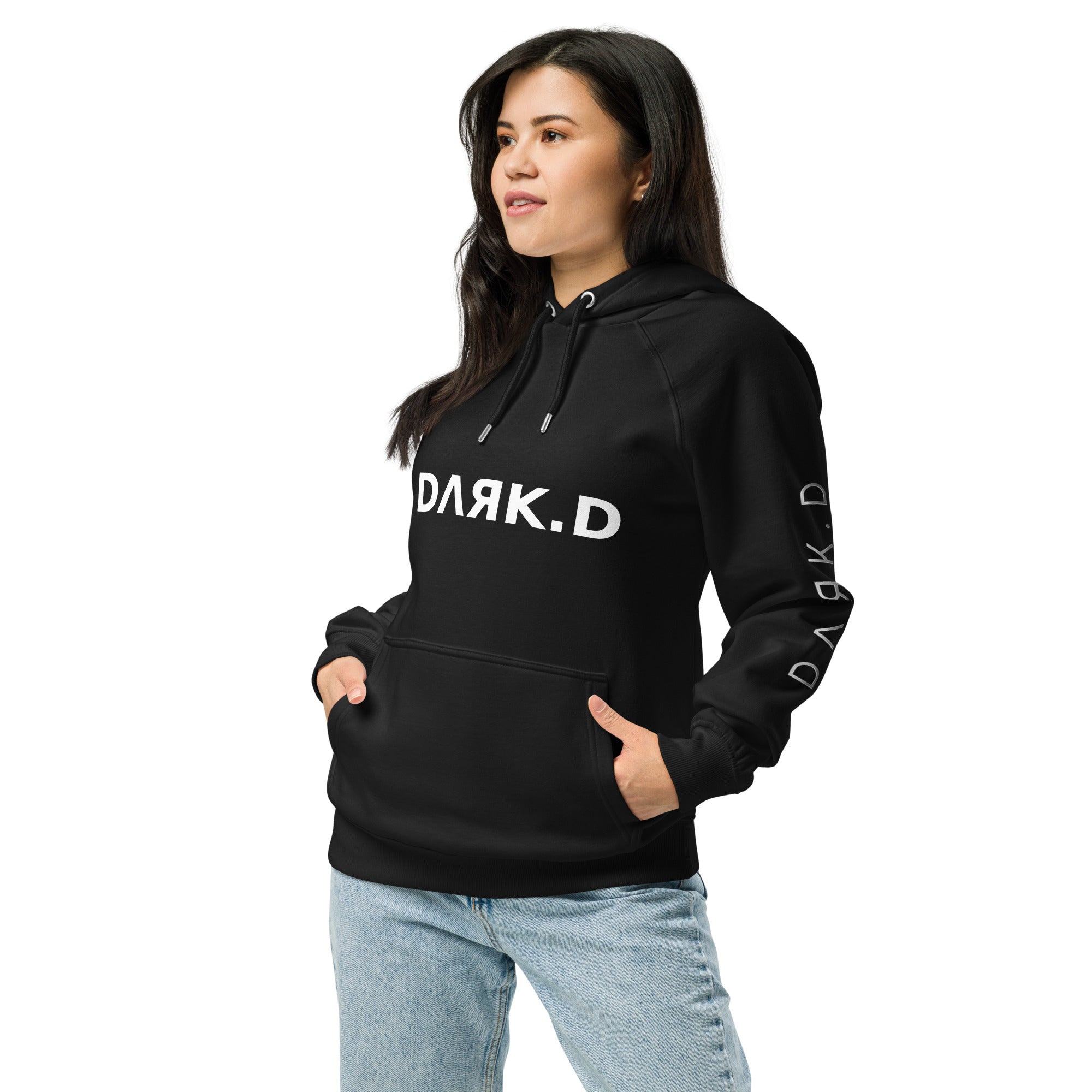 Hoodie Raglan Dark. D, merch officiel électro DΛЯK.D STORE