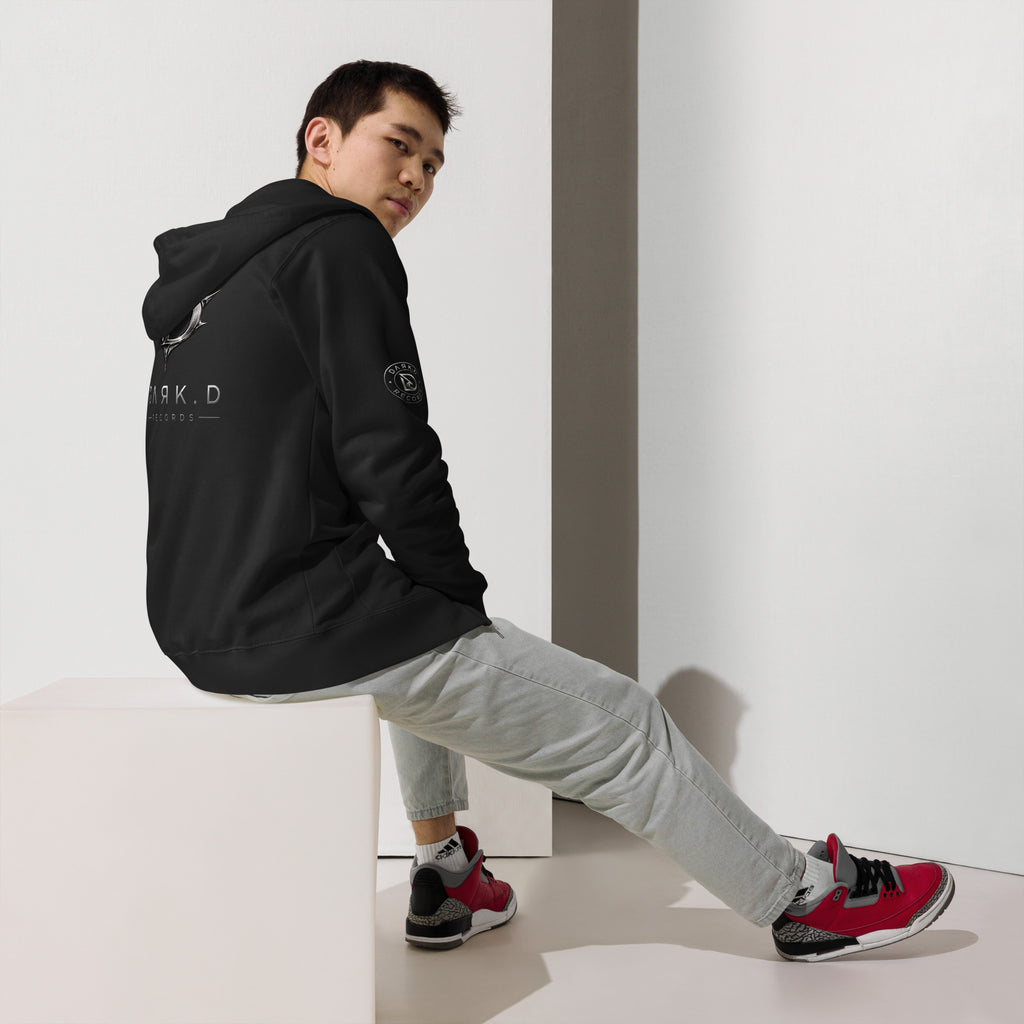 Hoodie Zippé Premium Dark. D, merch officiel électro DΛЯK.D STORE