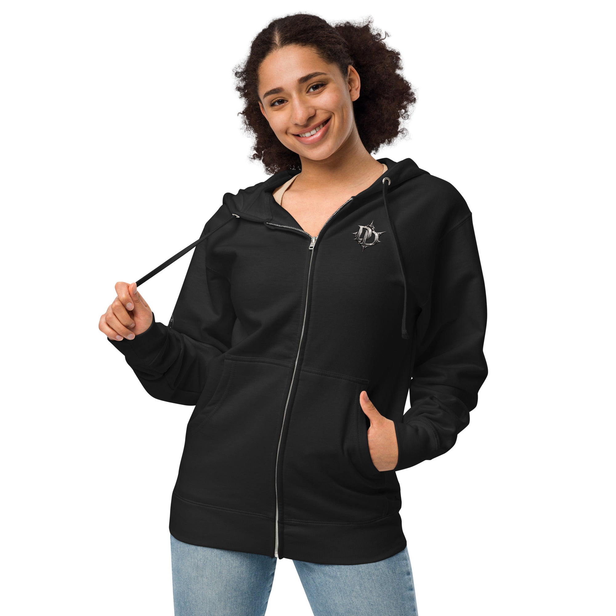Hoodie Zippé Premium Dark. D, merch officiel électro DΛЯK.D STORE