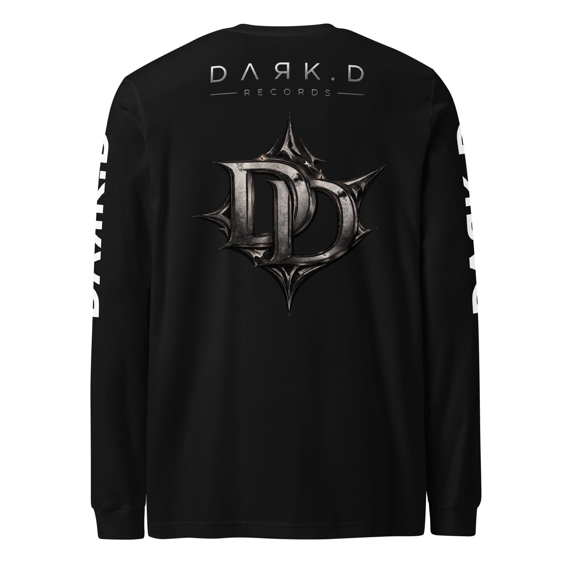 T-shirt manches longues unisexe DARK.D STORE, coloris Black, vue de dos