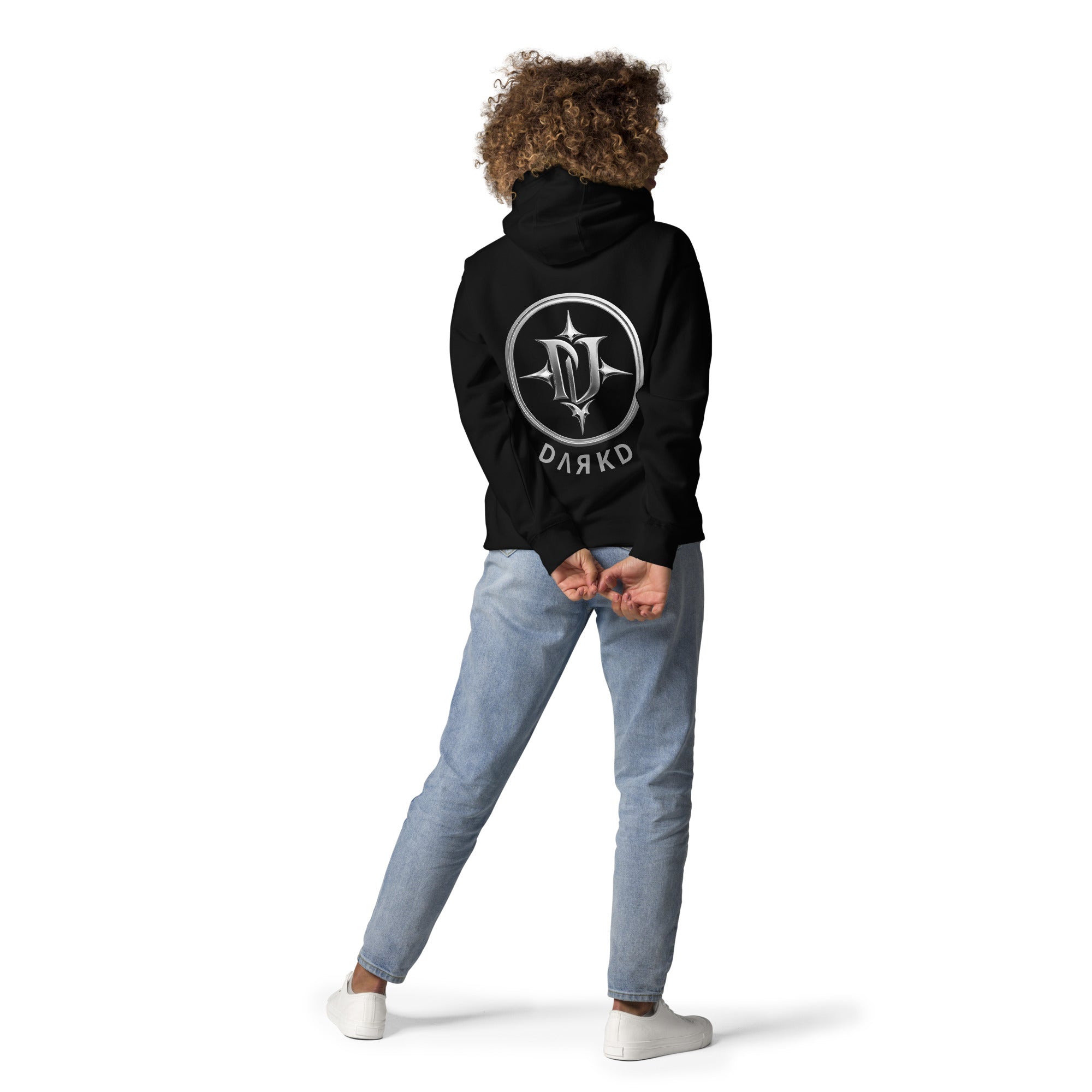 Hoodie Premium Unisexe Dark. D noir - vue de dos
