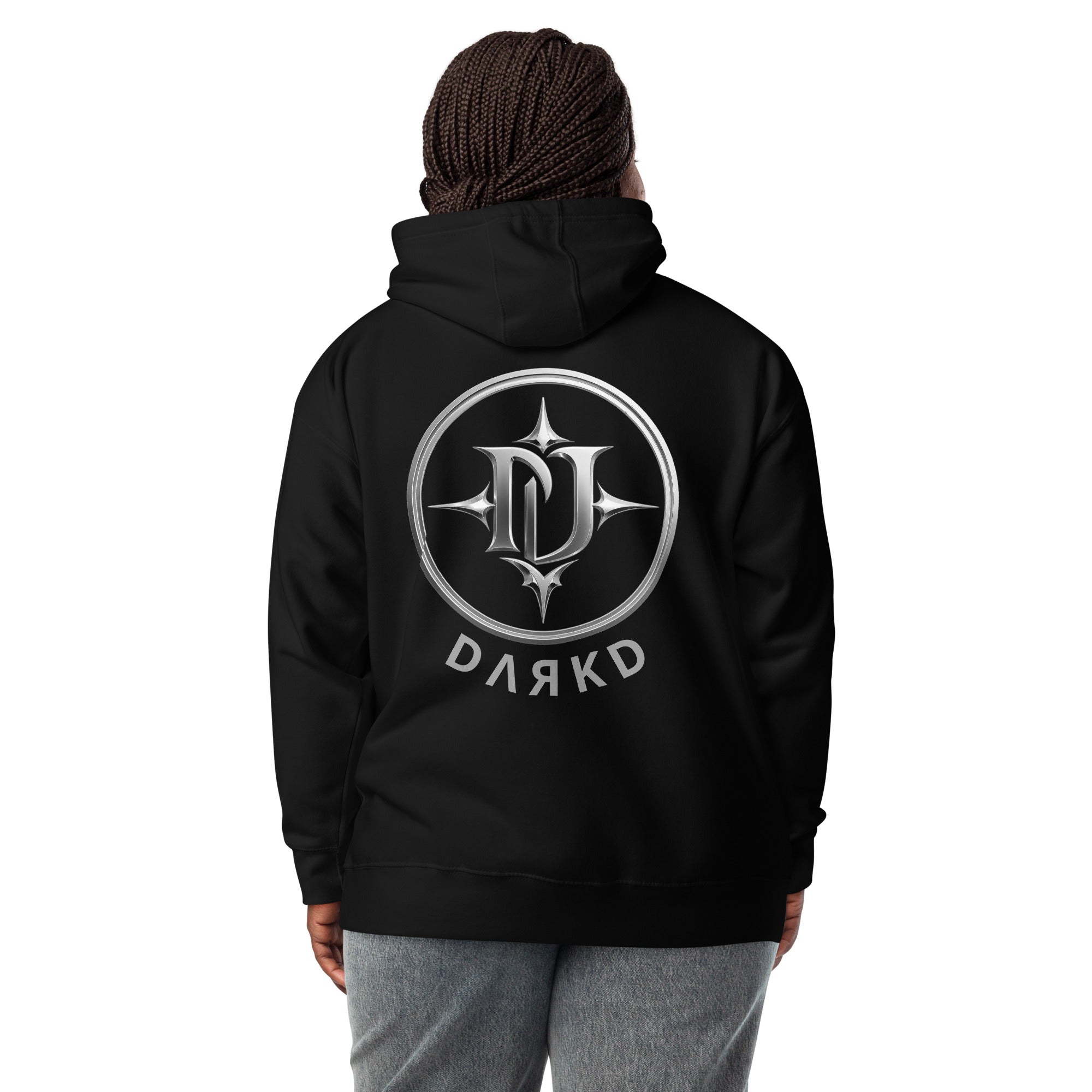 Hoodie Premium Unisexe Dark. D noir - vue de dos