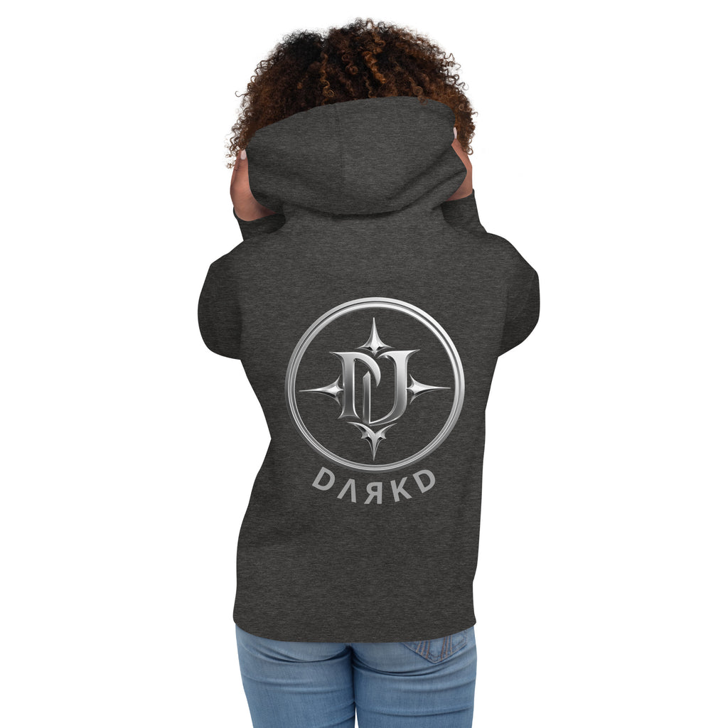 Hoodie Premium Unisexe Dark. D gris chiné - vue de dos