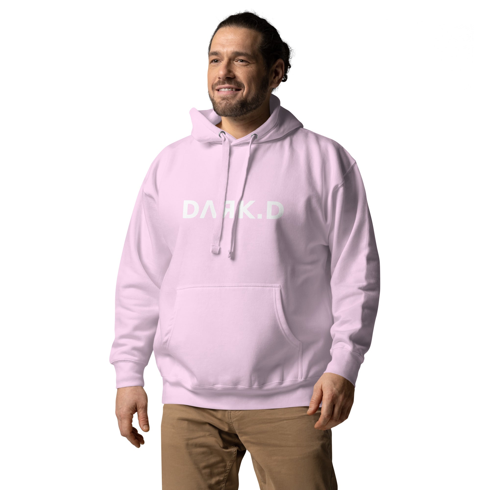 Hoodie Premium Unisexe Dark. D lavande - vue trois-quarts gauche