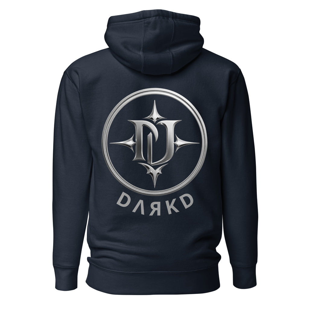 Hoodie Premium Unisexe Dark. D bleu marine - vue de dos