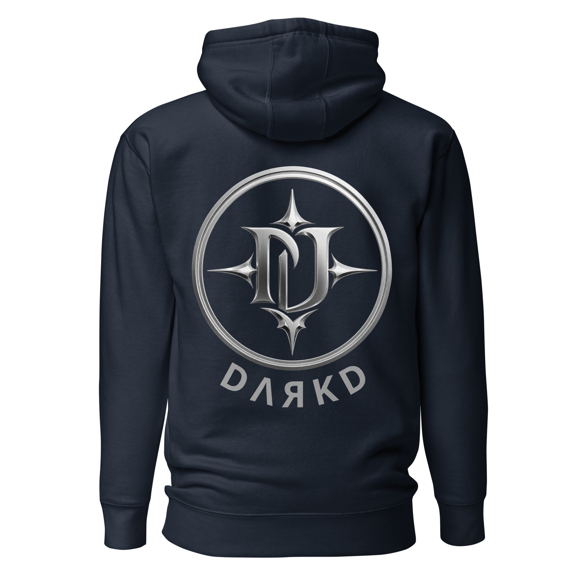 Hoodie Premium Unisexe Dark. D bleu marine - vue de dos