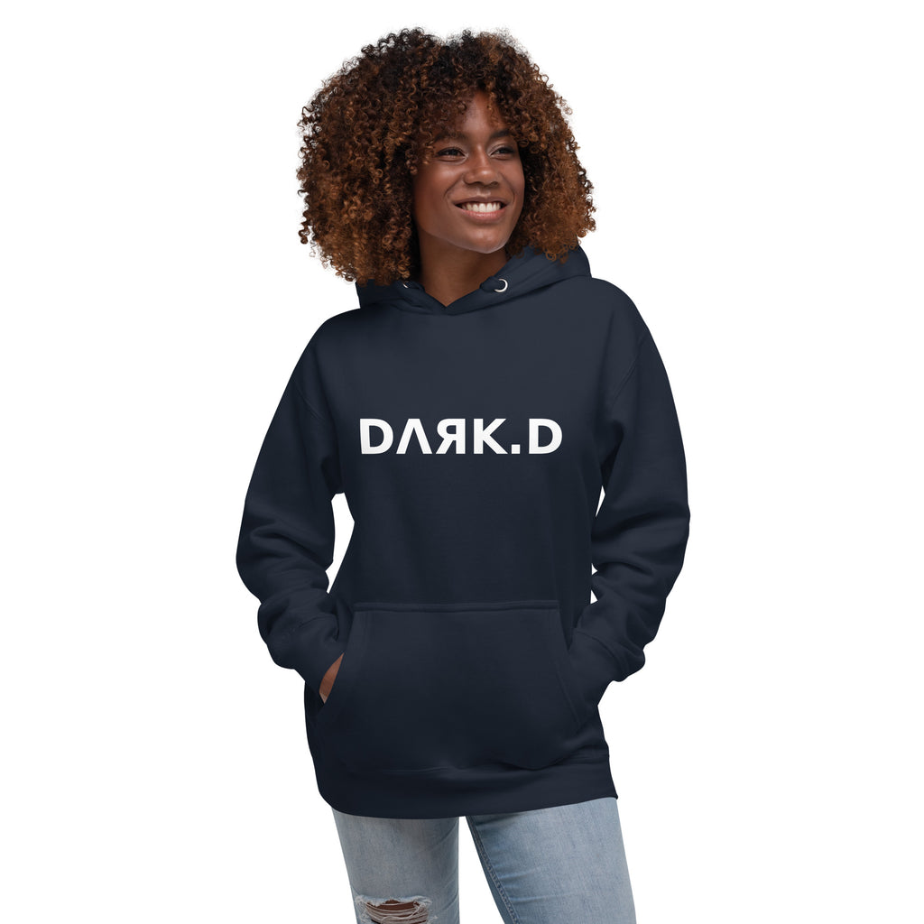 Hoodie Premium Unisexe Dark. D bleu marine - vue de face
