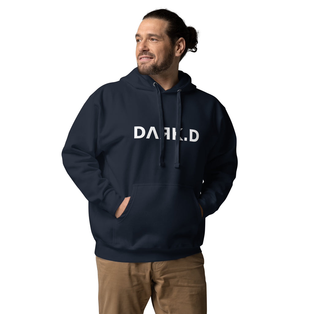 Hoodie Premium Unisexe Dark. D bleu marine - vue de face